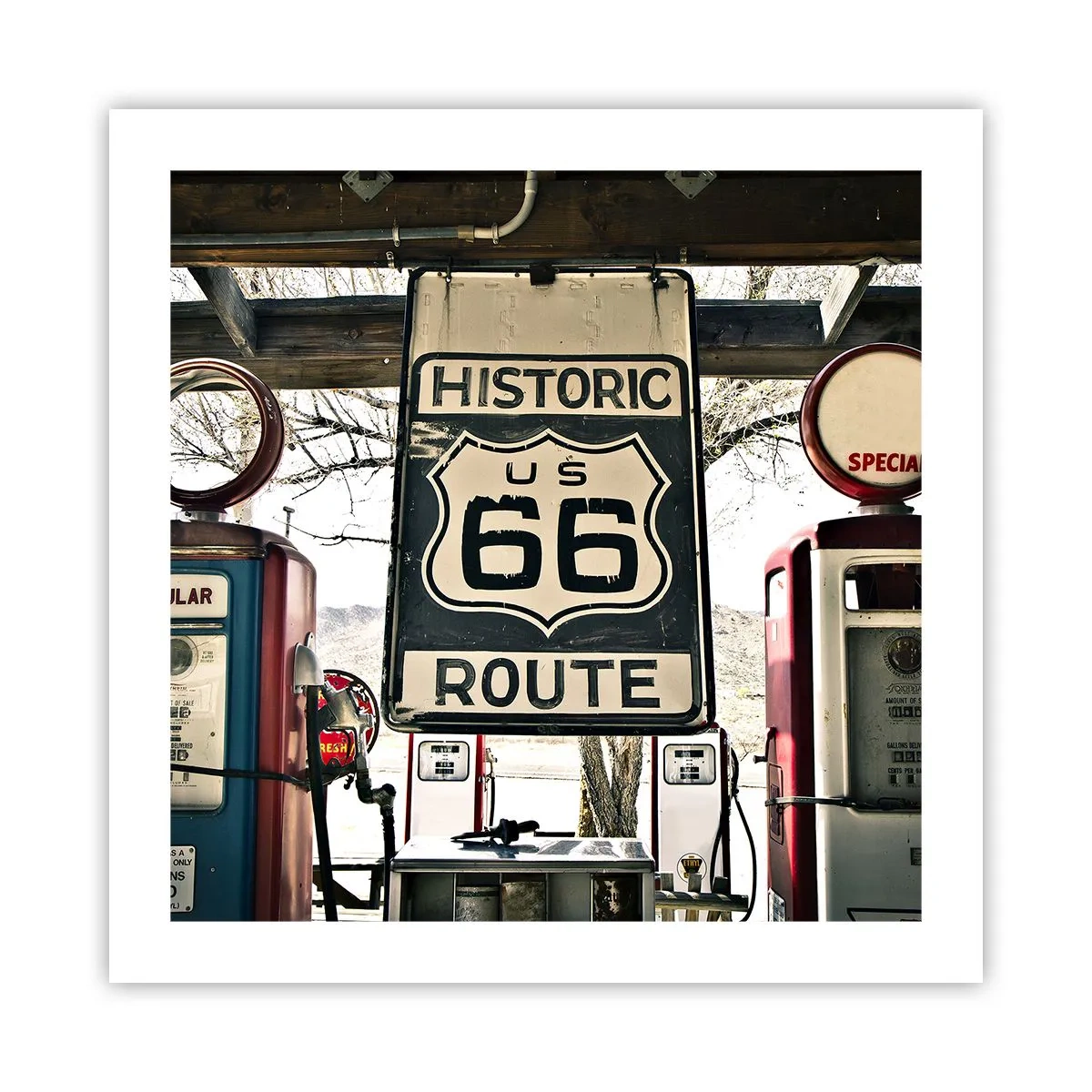 Poster - American Retro Trip - 50x50 cm