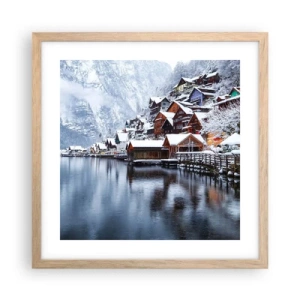Poster in light oak frame - In Winter Decoration - 40x40 cm