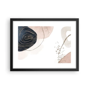 Poster in black frame - Everything Flows - 40x30 cm