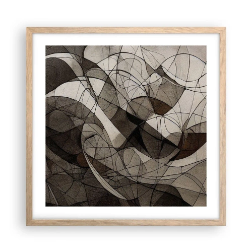 Poster in light oak frame - Circulation of the Colours of the Earth - 50x50 cm