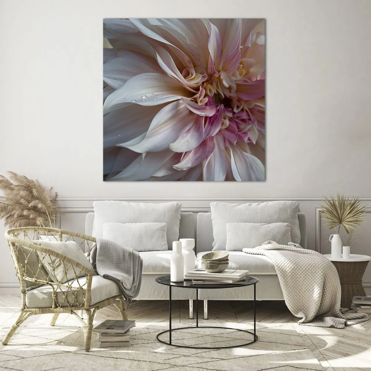 Glass picture - Blooming Freshness - 30x30 cm