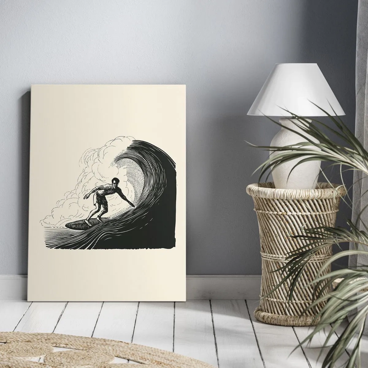 Canvas picture - King of the Wave - 65x120 cm