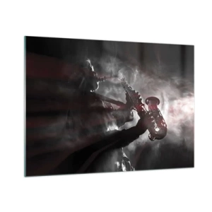 Glass picture - Lost in the Fog of Jazz - 100x70 cm