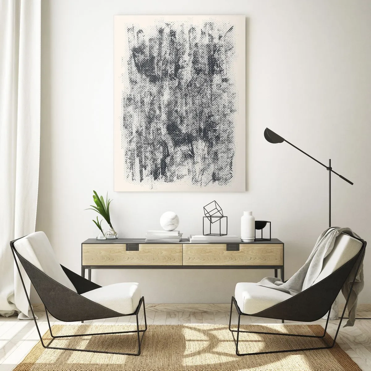 Glass picture - Foggy Composition - 50x70 cm