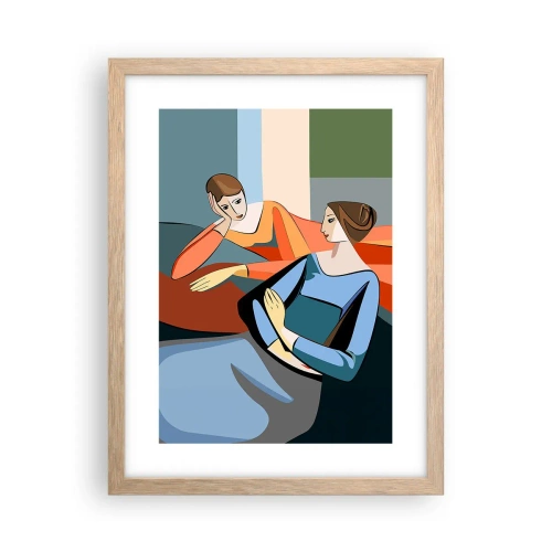 Poster in light oak frame - Time for Confession - 30x40 cm