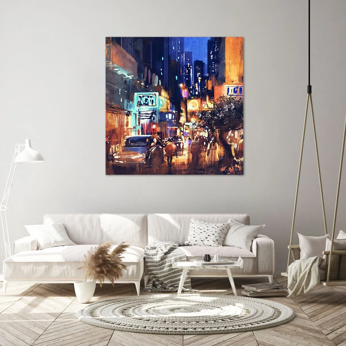 Canvas picture - City Doesn't Sleep - 40x40 cm