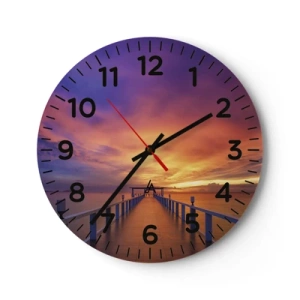 Wall clock - Clock on glass - Limitless - 30x30 cm