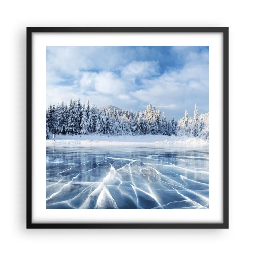 Poster in black frame - Dazling and Crystalline View - 50x50 cm