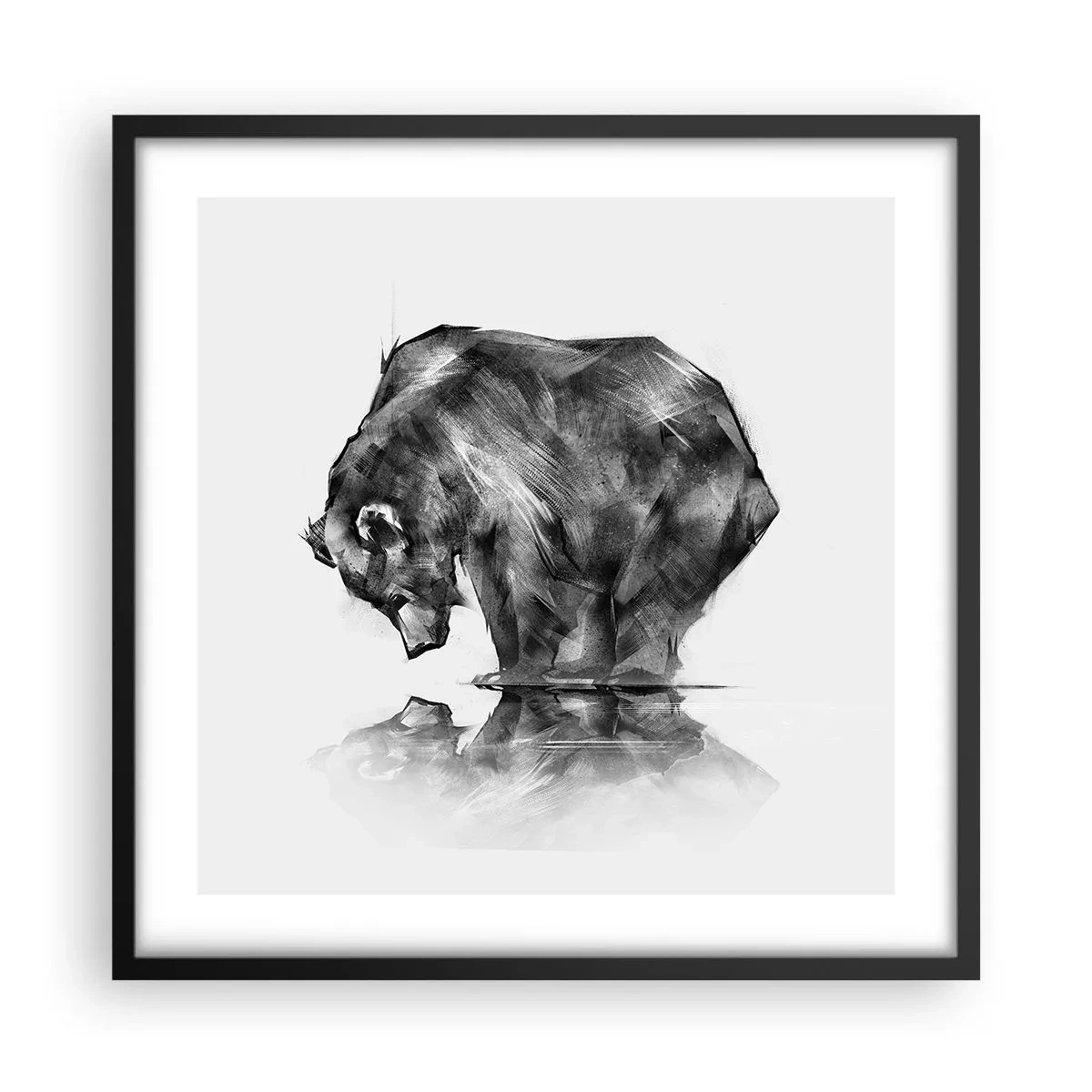 Poster in black frame - Nice to See Someone Close - 50x50 cm