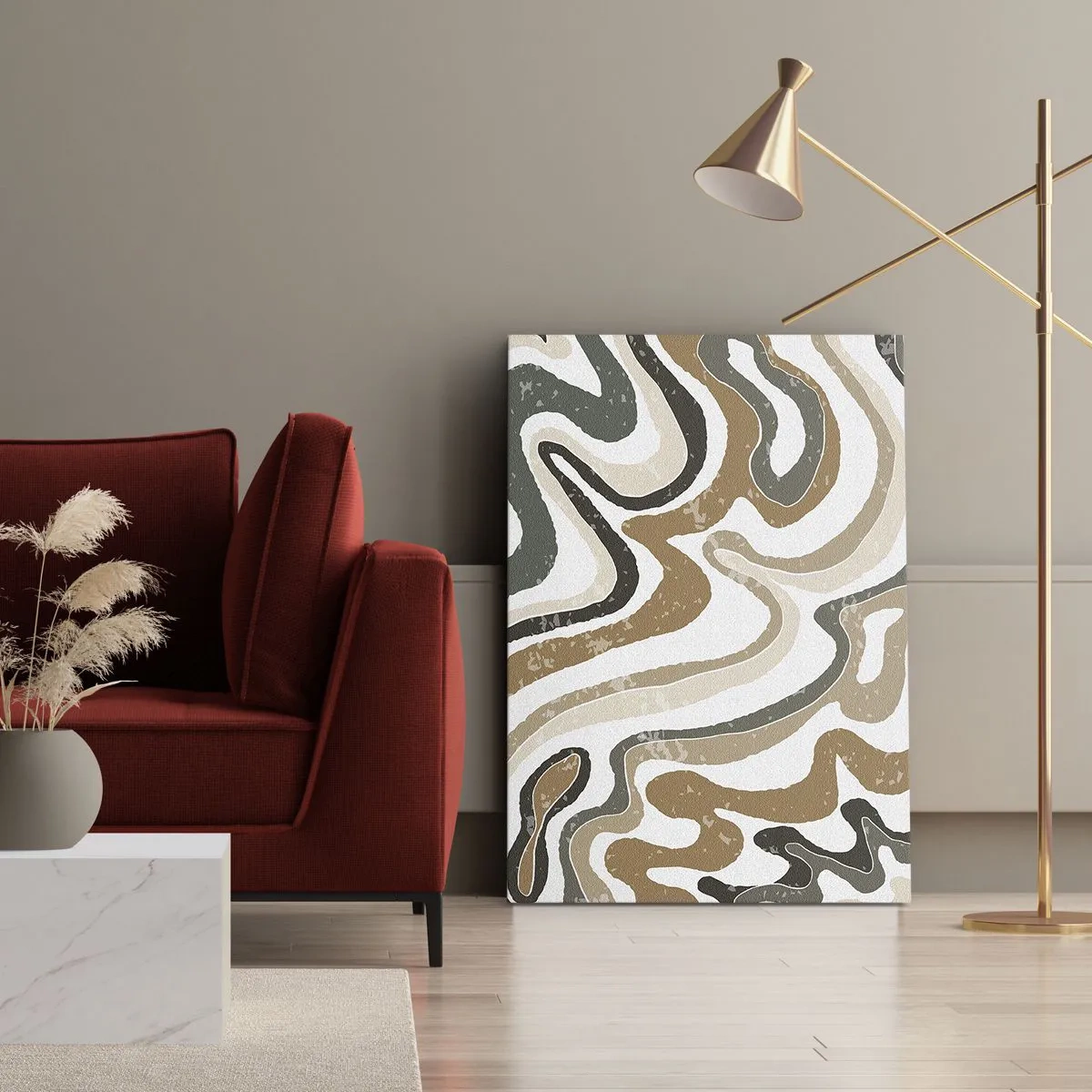Canvas picture - Meanders of Earth Colours - 70x100 cm