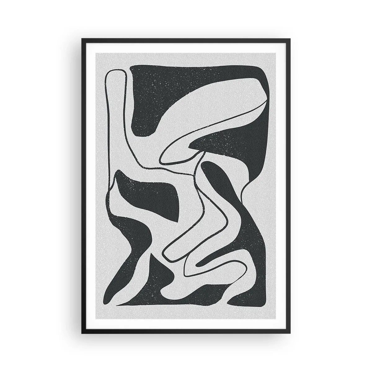 Poster in black frame - Abstract Fun in a Maze - 70x100 cm