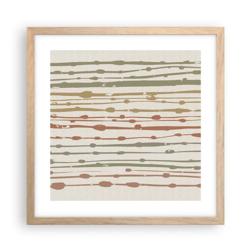 Poster in light oak frame - Musical Colour Notation - 40x40 cm