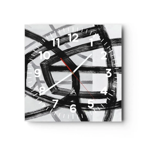 Wall clock - Clock on glass - Building Depth - 40x40 cm