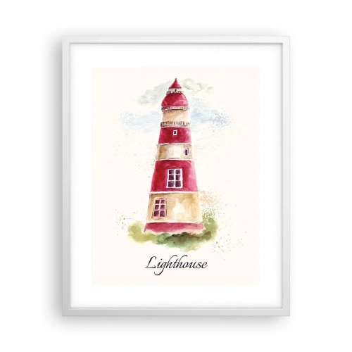 Poster in white frmae - Around It the Weather Is Always Nice - 40x50 cm