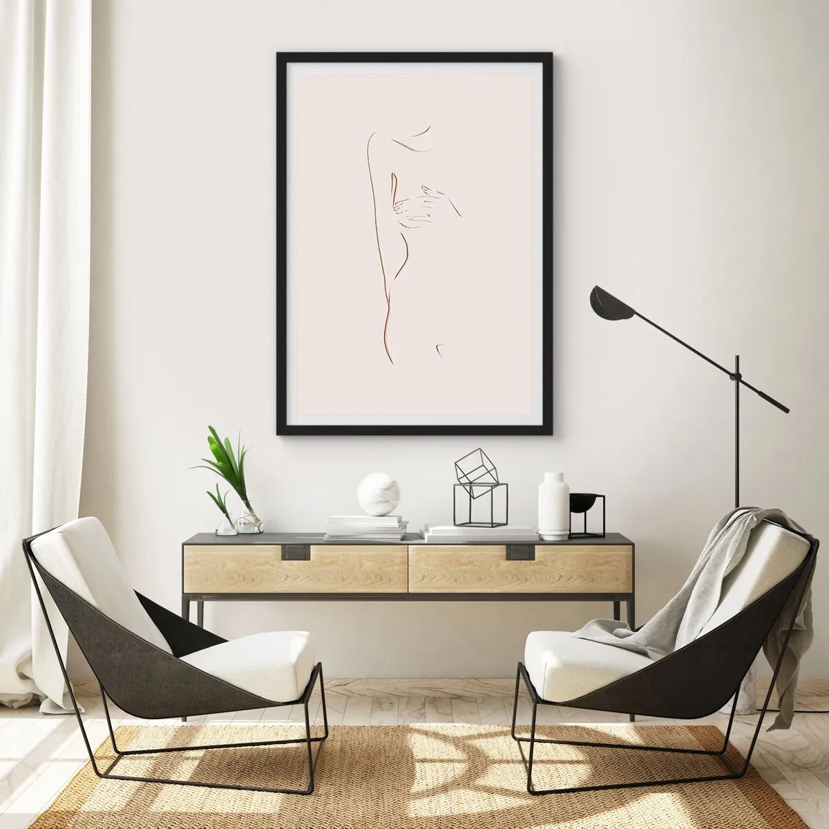 Poster in black frame - Shape of Desire - 40x50 cm