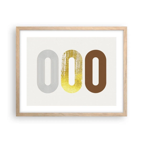 Poster in light oak frame - Ooo! - 50x40 cm