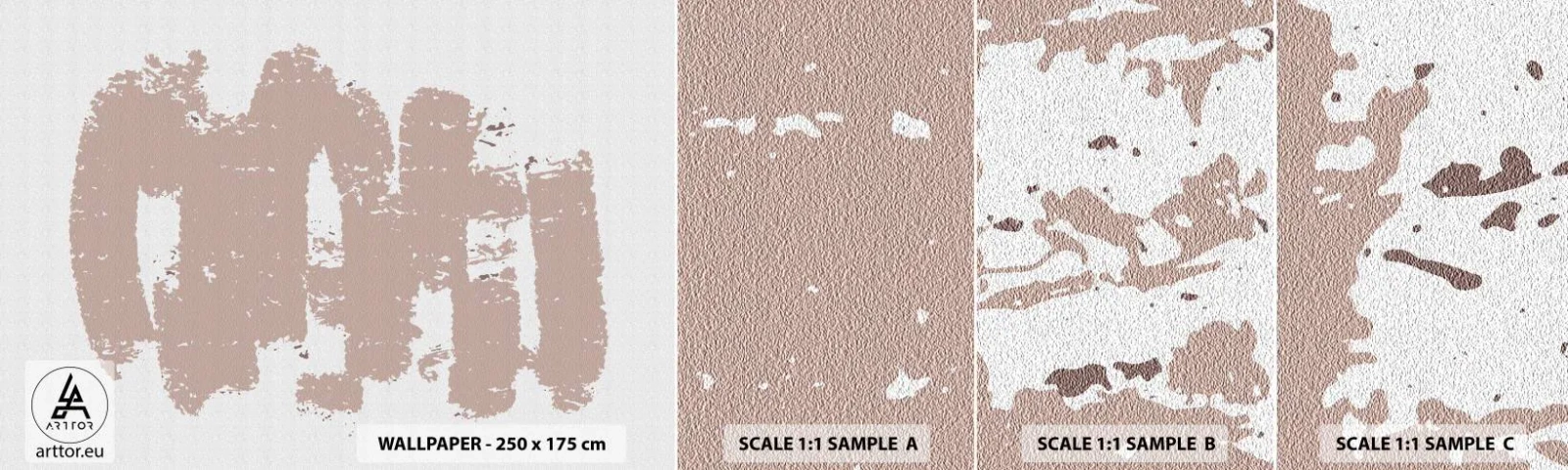 Photo Wallpaper Sample Standard Eco - Abstract in Delicate Pink - Abstraction, Empty, Minimalism - 100x30 cm