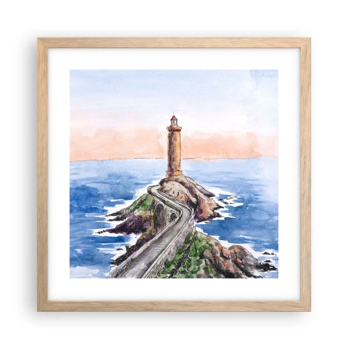 Poster in light oak frame - In the Direction of the Sea - 40x40 cm