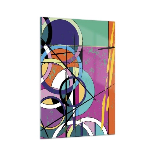 Glass picture - Wheels Go Round and Round - 70x100 cm