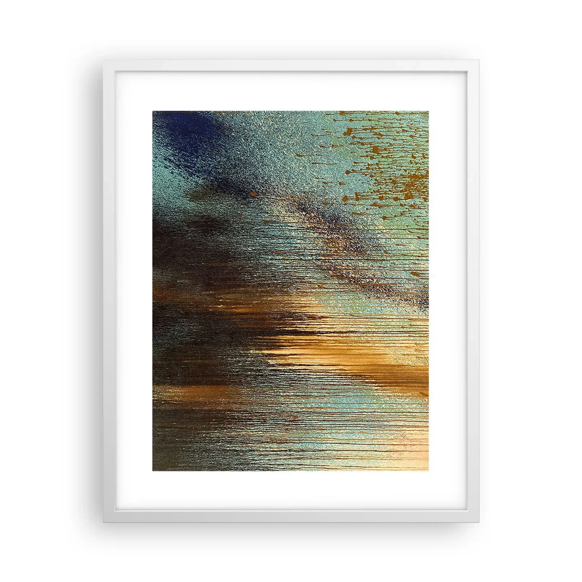 Poster in white frmae - Non-accidental Colourful Composition - 40x50 cm