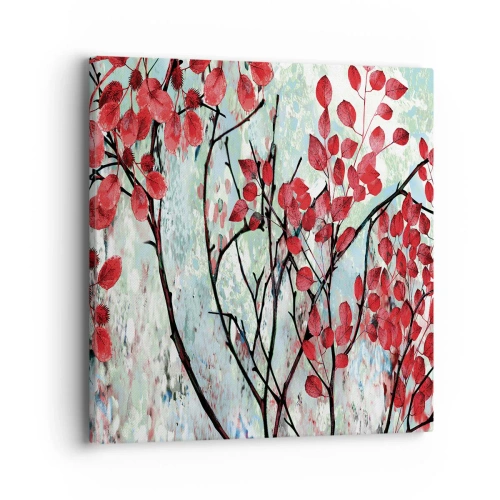 Canvas picture - Tree in Scarlet - 40x40 cm