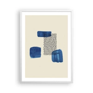 Poster in white frmae - Abstract Quartet - 50x70 cm