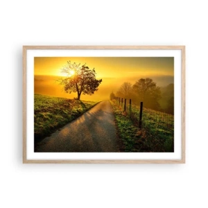 Poster in light oak frame - Honey Afternoon - 70x50 cm
