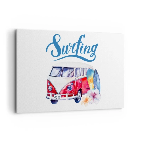 Canvas picture - Surfer's Van - 120x80 cm