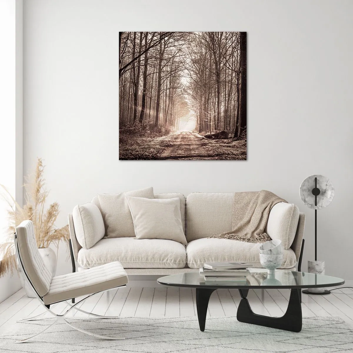 Glass picture - Cathedral of the Forest - 40x40 cm