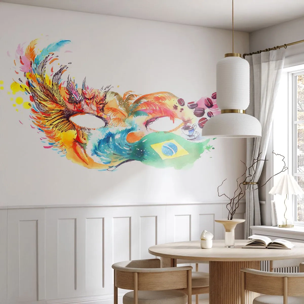 Self-Adhesive Photo Wallpaper Deluxe Sticker - Brasil Welcomes with Smaba - Hood, Carnival, Abstraction - 500x350 cm