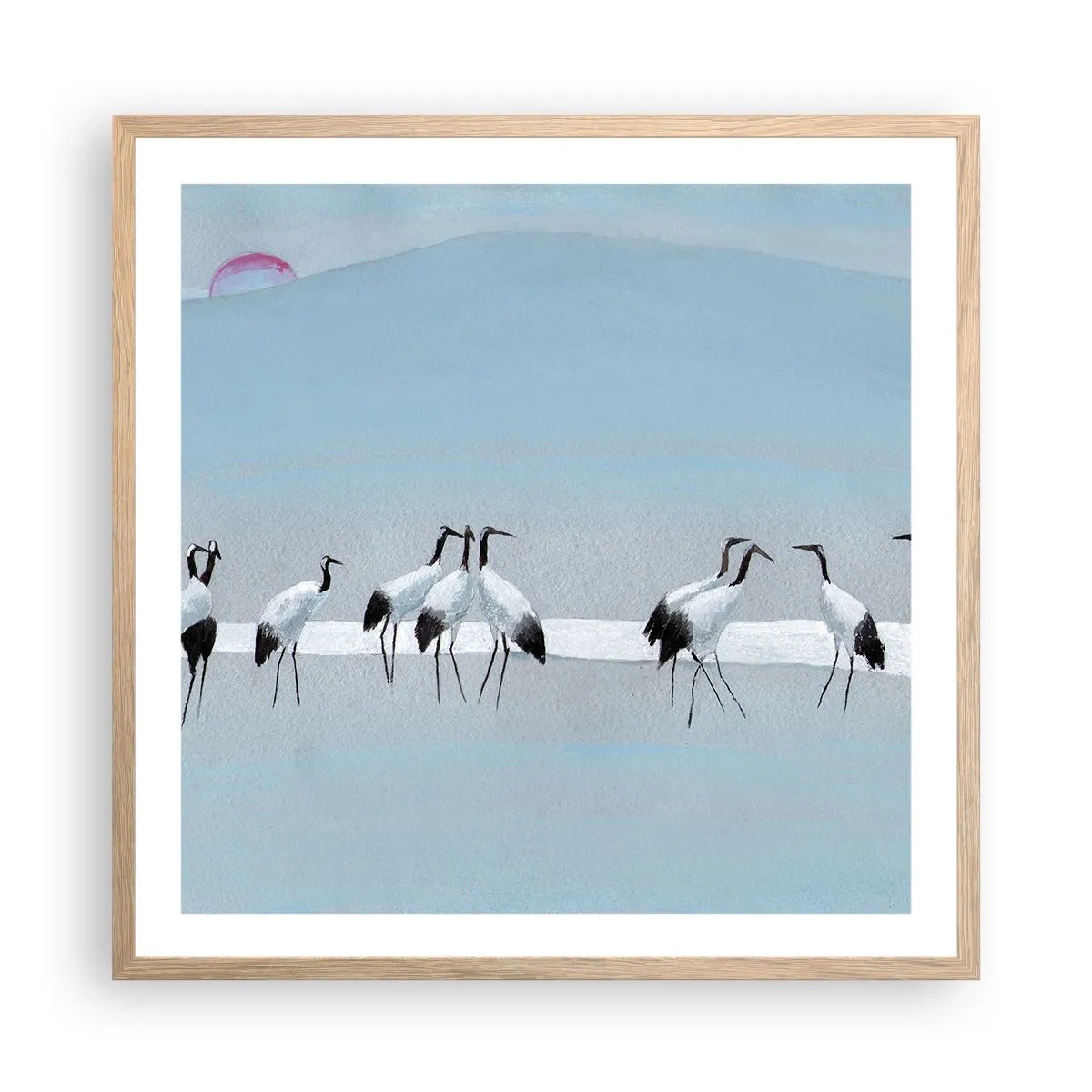 Poster in light oak frame - After a Hot Day - 60x60 cm