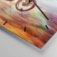 Clock face with lines