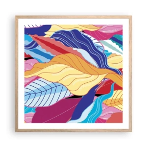 Poster in light oak frame - Queen of Mess - 60x60 cm