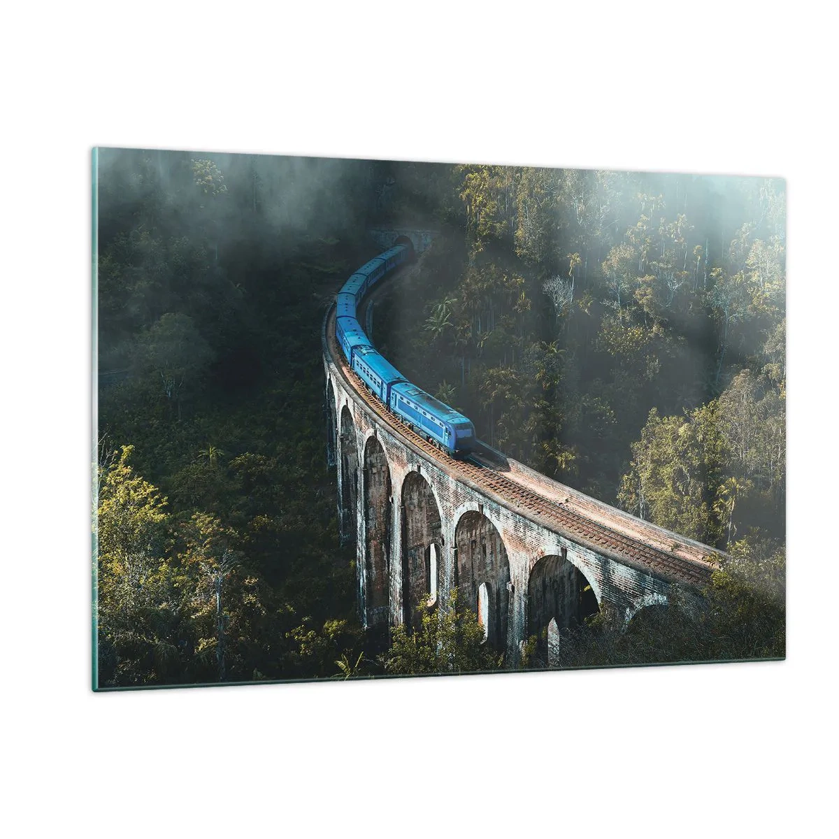 Glass picture - Train through Nature - 120x80 cm