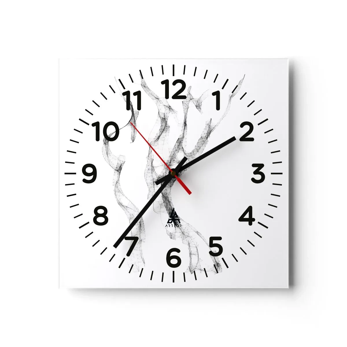 Wall clock - Clock on glass - Beautiful and Strong - 30x30 cm