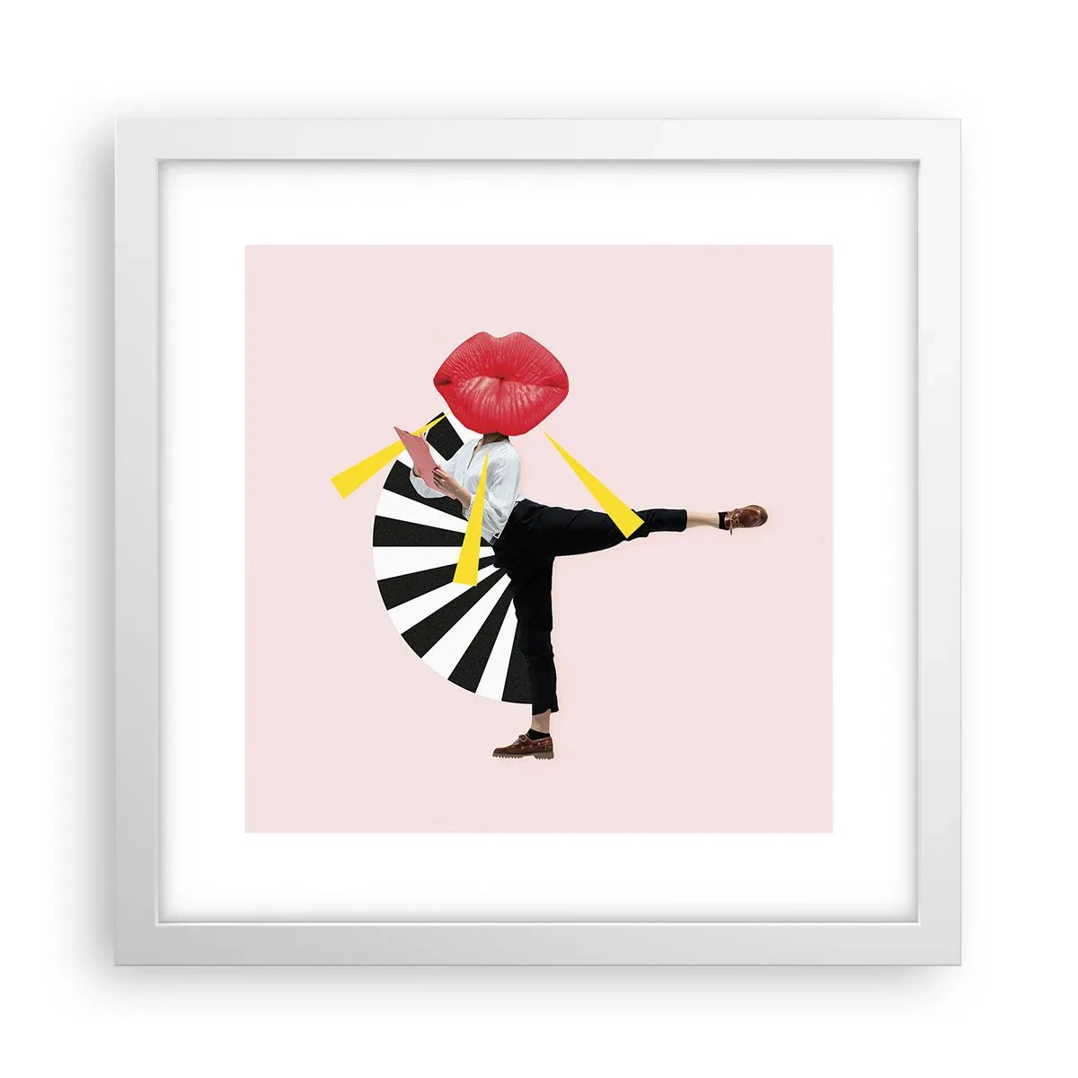 Poster in white frmae - Surrealistic Pop-Art. - 30x30 cm