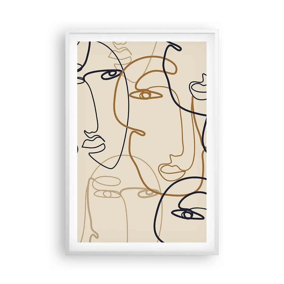 Poster in white frmae - Multiplied Portrait - 61x91 cm