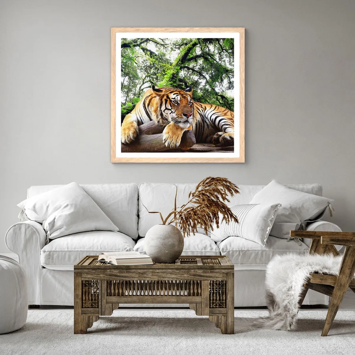 Poster in light oak frame - Best Regards - 40x40 cm