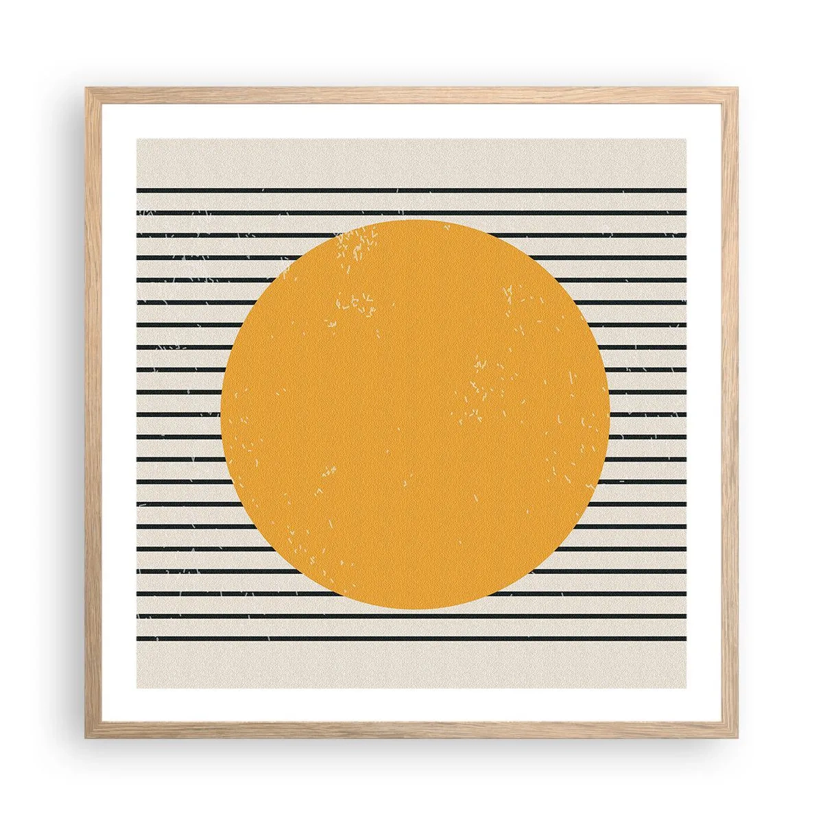 Poster in light oak frame - Power of Simplicity - 60x60 cm