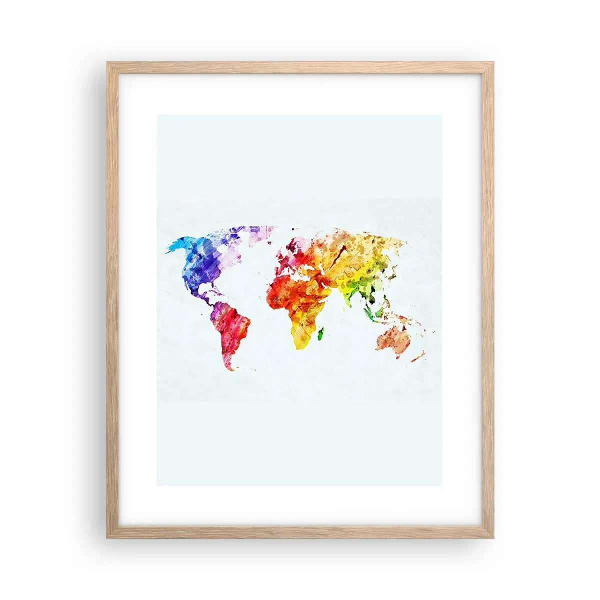 Poster in light oak frame - All Colours of Light - 40x50 cm