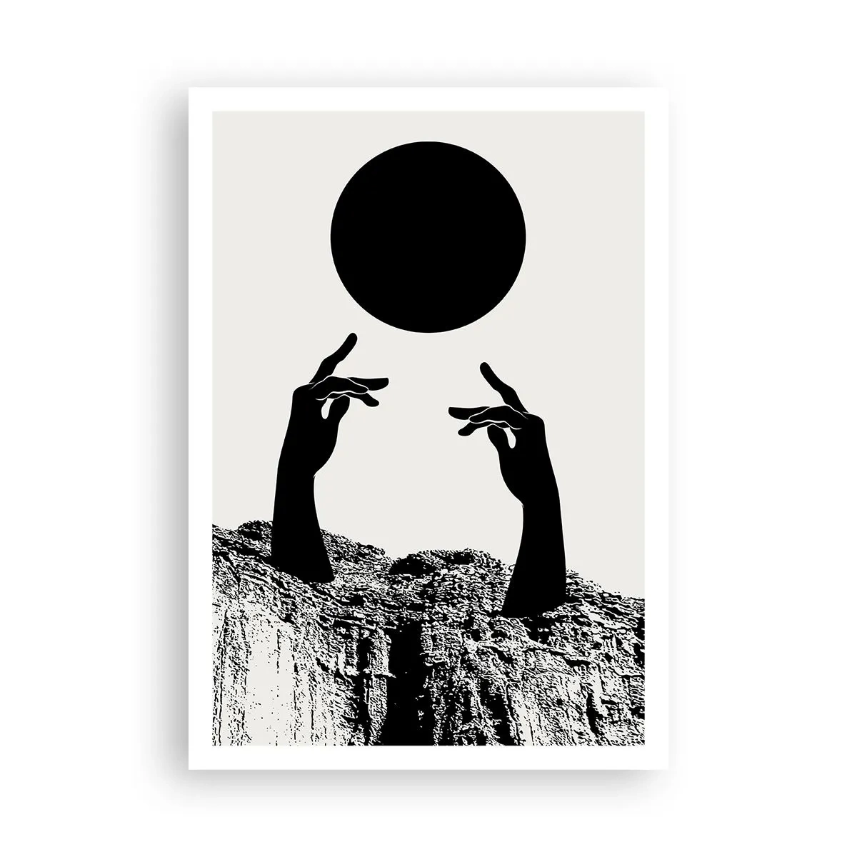 Poster - Surrealistic Composition: Sun and the Rest - 70x100 cm
