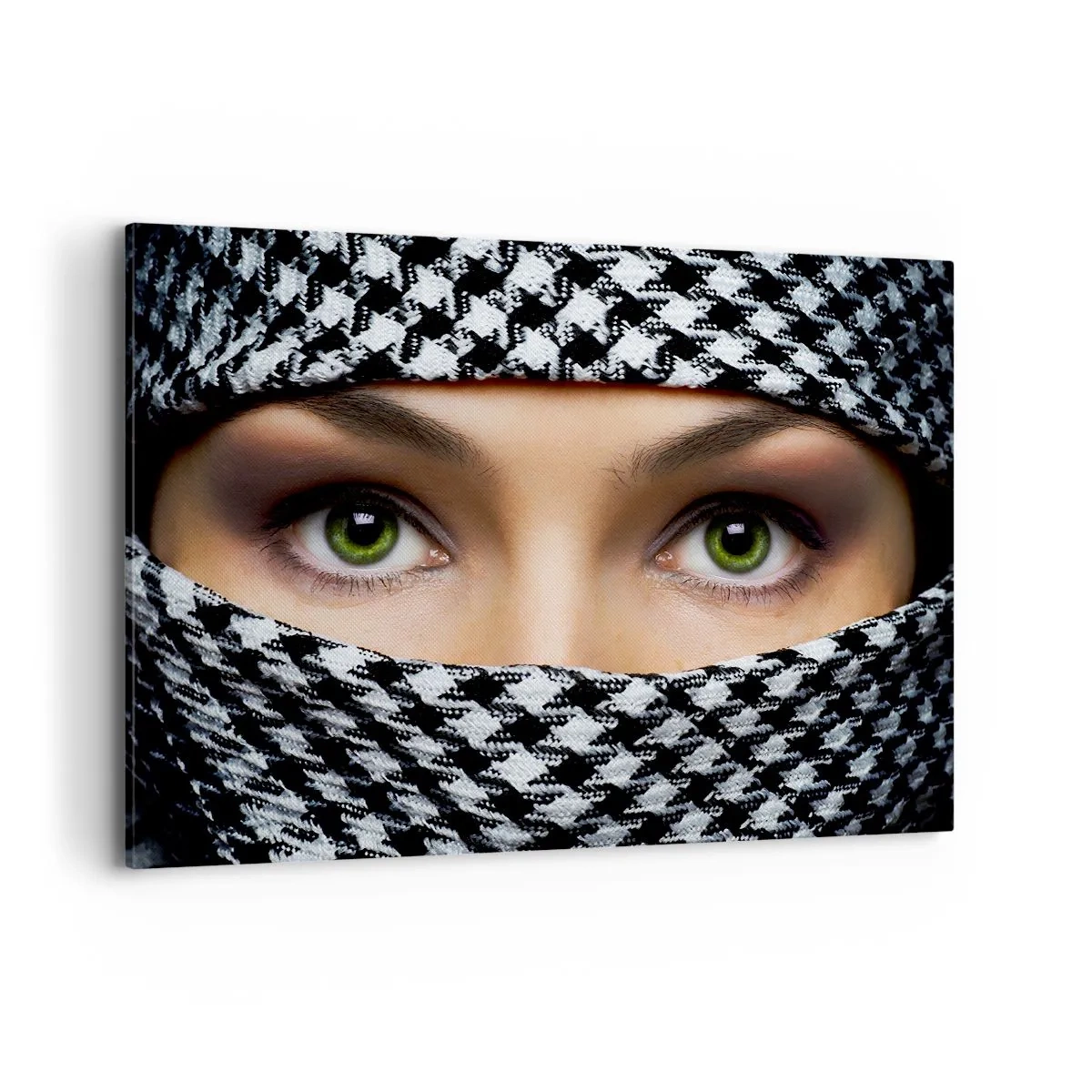 Canvas picture - Portrait of Head-scarfed Beauty - 100x70 cm