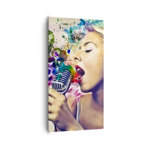Canvas picture - Painting the World with One's Voice - 65x120 cm