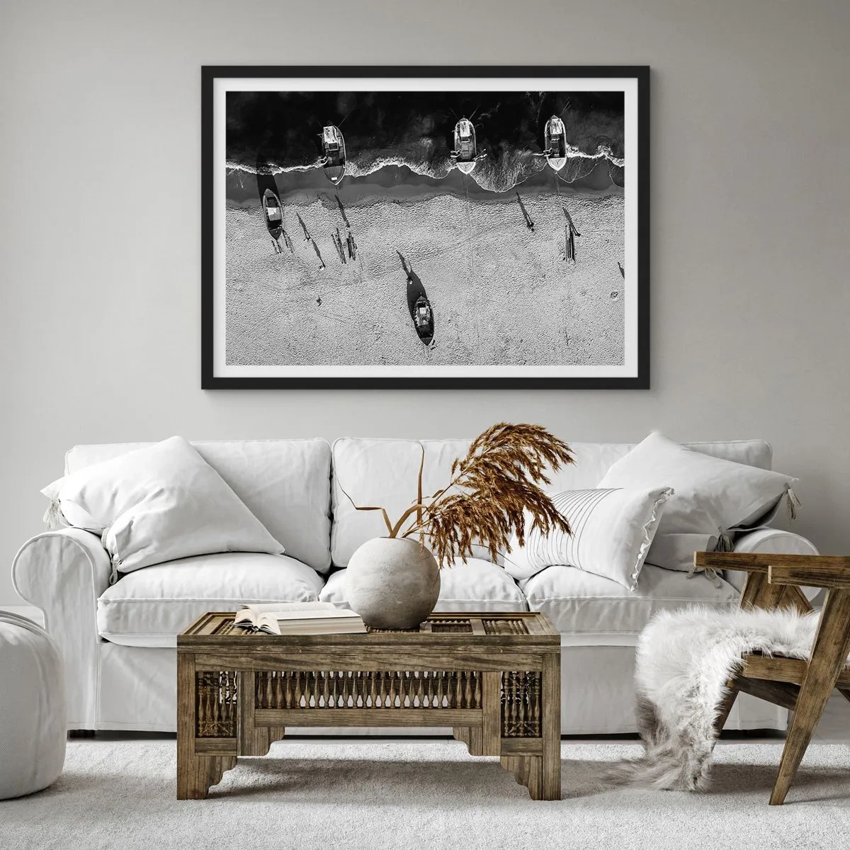 Poster in black frame - Still on the Shore… - 50x40 cm