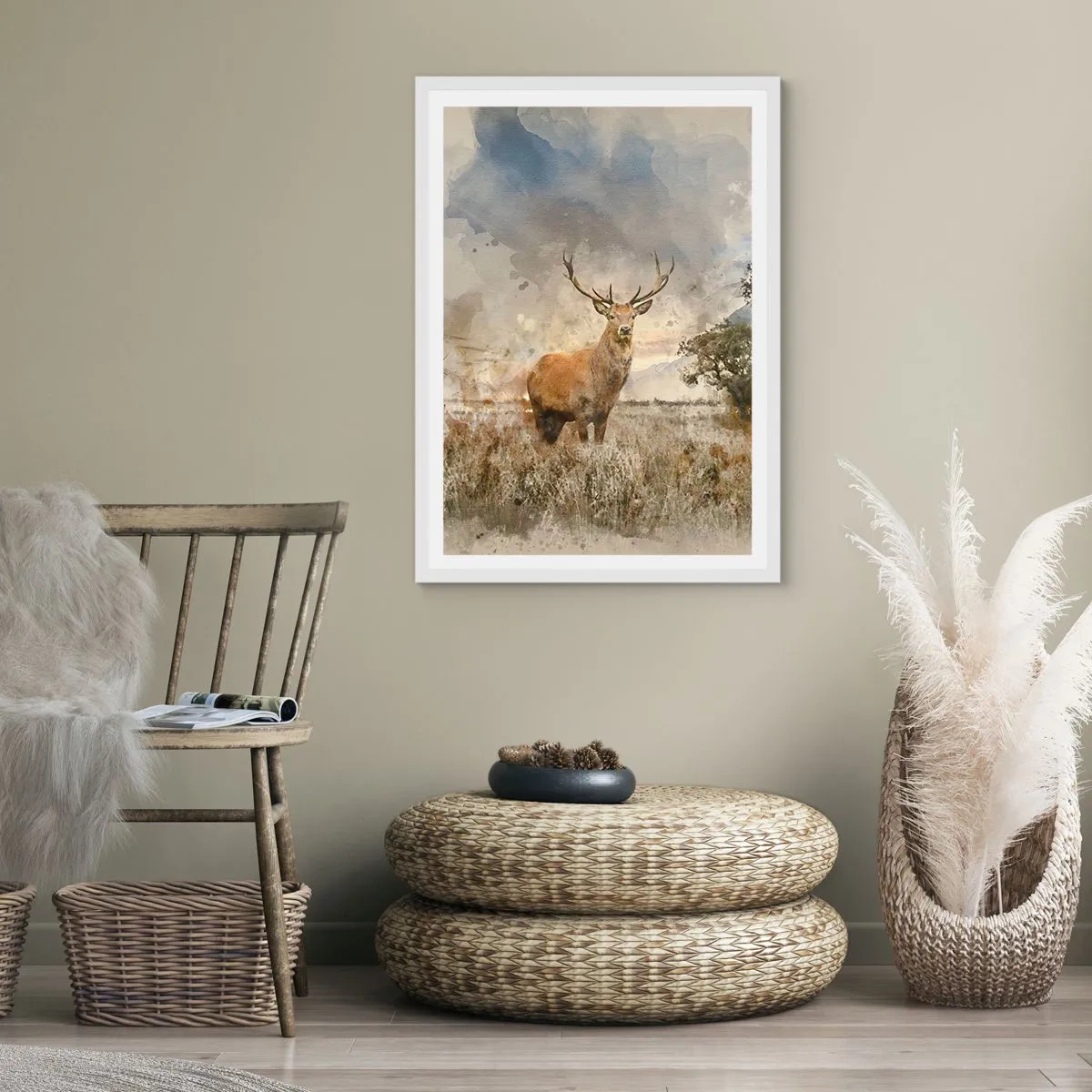 Poster in white frmae - Dignity - Strength - Majesty - 40x50 cm