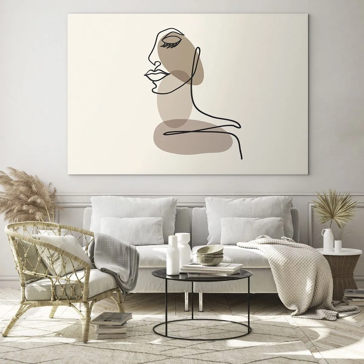 Glass picture - Listening to Herself - 120x80 cm