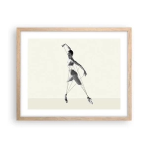 Poster in light oak frame - In the Theatre of the World - 50x40 cm