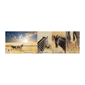 Photo Wallpaper Sample Premium Sand - Go away, Don't Disturb - Animals, Ribs, Safari - 100x30 cm