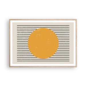 Poster in light oak frame - Power of Simplicity - 100x70 cm
