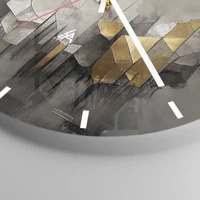 Clock face with lines